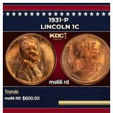 1931-p Lincoln Cent 1c Grades GEM+ Unc RD