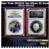 NGC NGC 2015-p Star Trek SPOCK 1oz Silver $1 Austr