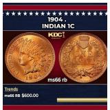 1904 Indian Cent . 1c Grades GEM+ Unc RB