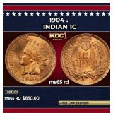 1904 Indian Cent . 1c Grades GEM Unc RD