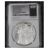 NGC NGC 2016 Star Wars Classic Darth Vader 1oz Sil