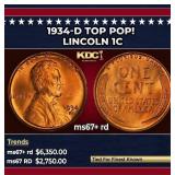1934-d Lincoln Cent TOP POP! 1c ms67+ rd SEGS