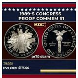 1989-s Congress Proof Modern Commem Dollar $1 pr70