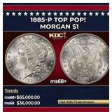 1885-p Morgan Dollar TOP POP! $1 ms68+ SEGS
