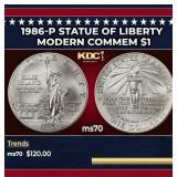 1986-p Statue of Liberty Modern Commem Dollar $1 m