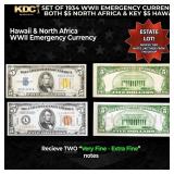 Set of 1934 WWII Emergency Currency Both $5 North