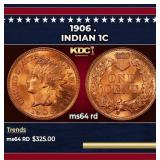 1906 Indian Cent . 1c Grades Choice Unc RD