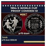 1994-S World Cup Proof Modern Commem Dollar $1 pr7