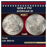 1878-p 7tf Morgan Dollar $1 Grades GEM Unc