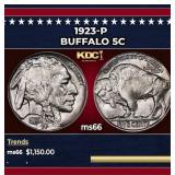 1923-p Buffalo Nickel 5c ms66 SEGS