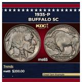 1935-p Buffalo Nickel 5c Grades GEM Unc