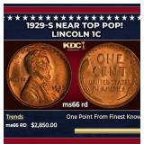 1929-s Lincoln Cent Near Top Pop! 1c ms66 rd SEGS