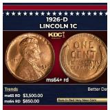 1926-d Lincoln Cent 1c ms64+ rd SEGS
