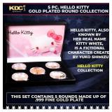 5 Coin Hello Kitty Gold Plated Round Collection
