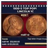 1930-s Lincoln Cent TOP POP! 1c ms67 rd SEGS