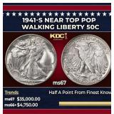 1941-s Walking Liberty Half Dollar Near Top Pop 50