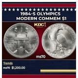 1984-s Olympics Modern Commem Dollar $1 ms70 SEGS