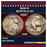 1928-d Buffalo Nickel 5c Grades GEM Unc