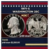 1971-s Proof Washington Quarter 25c pr69 dcam SEGS
