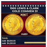 1905 Lewis & Clark Gold Commem Dollar 1 ms65+ SEGS