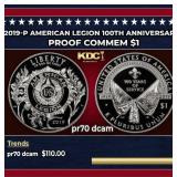 2019-p American Legion Proof Modern Commem Dollar