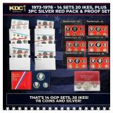 Full Ike Dollar Mint And Proof Sets 1973-1978, Plu