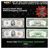 Set of 1934 WWII Emergency Currency Both $5 North