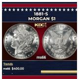1881-s Morgan Dollar $1 Grades GEM+ Unc