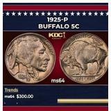 1925-p Buffalo Nickel 5c Grades Choice Unc