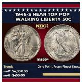 1946-s Walking Liberty Half Dollar Near Top Pop 50