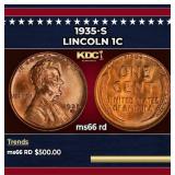 1935-s Lincoln Cent 1c Grades GEM+ Unc RD