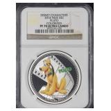 NGC 2014 Disney Characters Pluto $2 Niue 1oz Silve