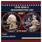 1776-1976-s Proof Washington Quarter 25c pr70 dcam