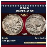 1926-d Buffalo Nickel 5c ms65 SEGS
