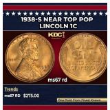 1938-s Lincoln Cent Near Top Pop 1c ms67 rd SEGS