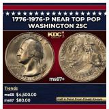 1776-1976-p Washington Quarter Near Top Pop 25c ms