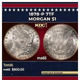 1878-p 7tf Morgan Dollar $1 Grades GEM Unc