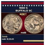 1930-s Buffalo Nickel 5c ms66 SEGS