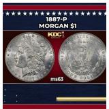1887-p Morgan Dollar $1 Grades Select Unc