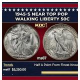 1945-s Walking Liberty Half Dollar Near Top Pop 50