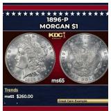 1896-p Morgan Dollar $1 Grades GEM Unc