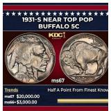1931-s Buffalo Nickel Near Top Pop 5c ms67 SEGS