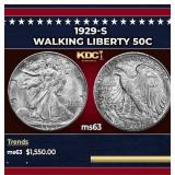 1929-s Walking Liberty Half Dollar 50c Select Unc