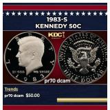 1983-s Proof Kennedy Half Dollar 50c pr70 dcam SEG