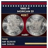 1885-p Morgan Dollar $1 ms66+ SEGS