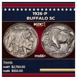 1926-p Buffalo Nickel 5c ms66+ SEGS