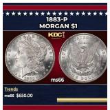 1883-p Morgan Dollar $1 Grades GEM+ Unc