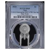 PCGS PCGS 2024 Star Trek USS Enterprise NCC-1701 1