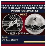 1995-p Olympics Track & Field Proof Modern Commem