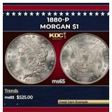 1880-p Morgan Dollar $1 Grades GEM Unc
